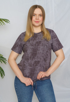 4182 футболка женская цв. коричневый