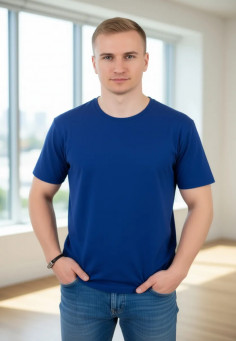 5445 Футболка мужская т.синий